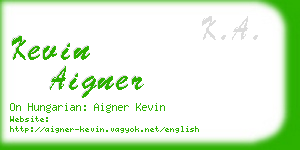 kevin aigner business card